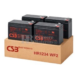 Pack 4 Bater�as CSB HR1234 WF2 | 12 Voltios 9 Amperios SAI UPS